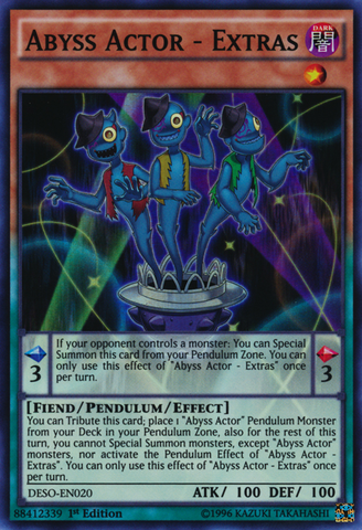 Abyss Actor - Extras [DESO-EN020] Super Rare - Yu-Gi-Oh! - Card Brawlers | Quebec | Canada |