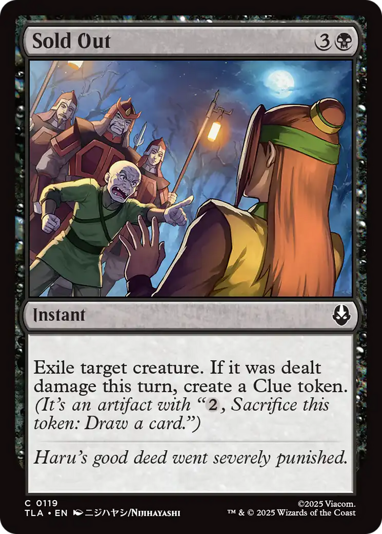 Sold Out [Avatar: The Last Airbender] - Magic: The Gathering - Card Brawlers | Quebec | Canada |