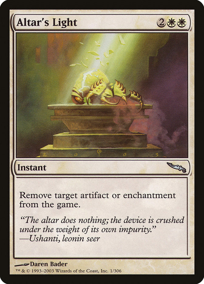 Altar's Light [Mirrodin] - Magic: The Gathering - Card Brawlers | Quebec | Canada |