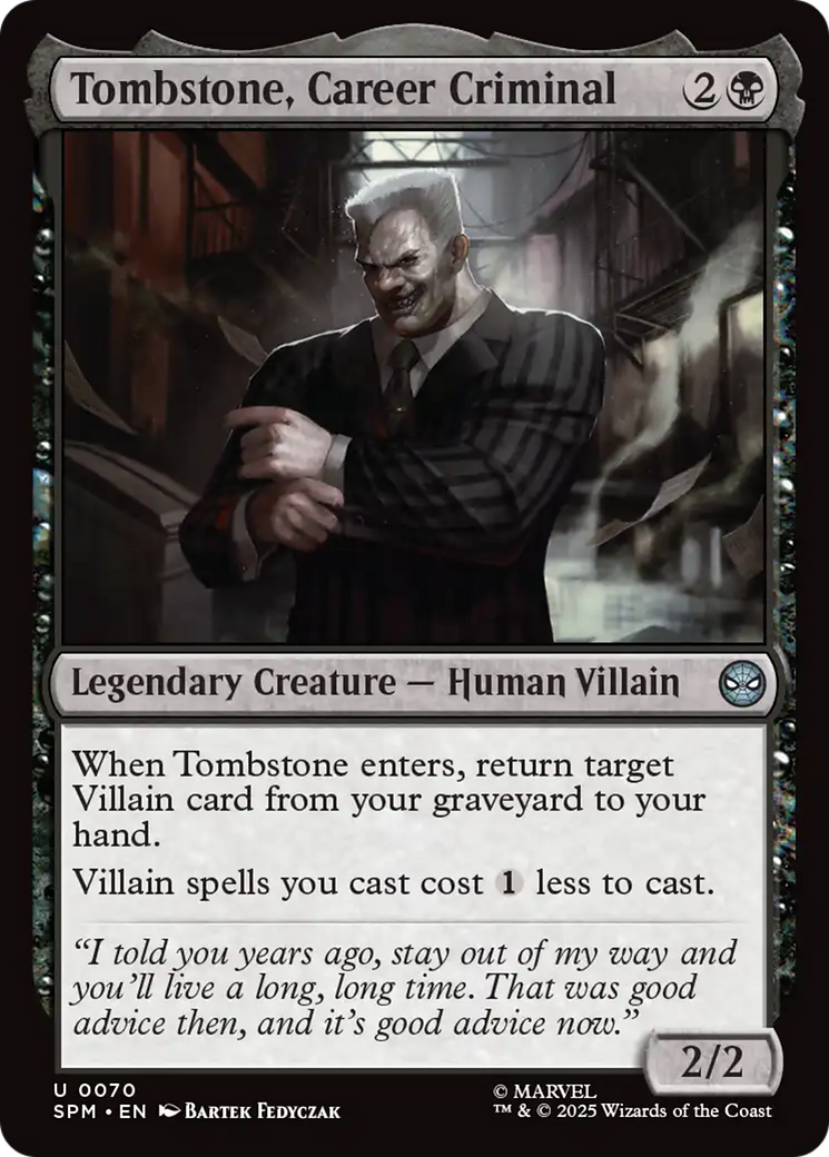 Tombstone, Career Criminal [Marvel's Spider-Man] - Magic: The Gathering - Card Brawlers | Quebec | Canada |