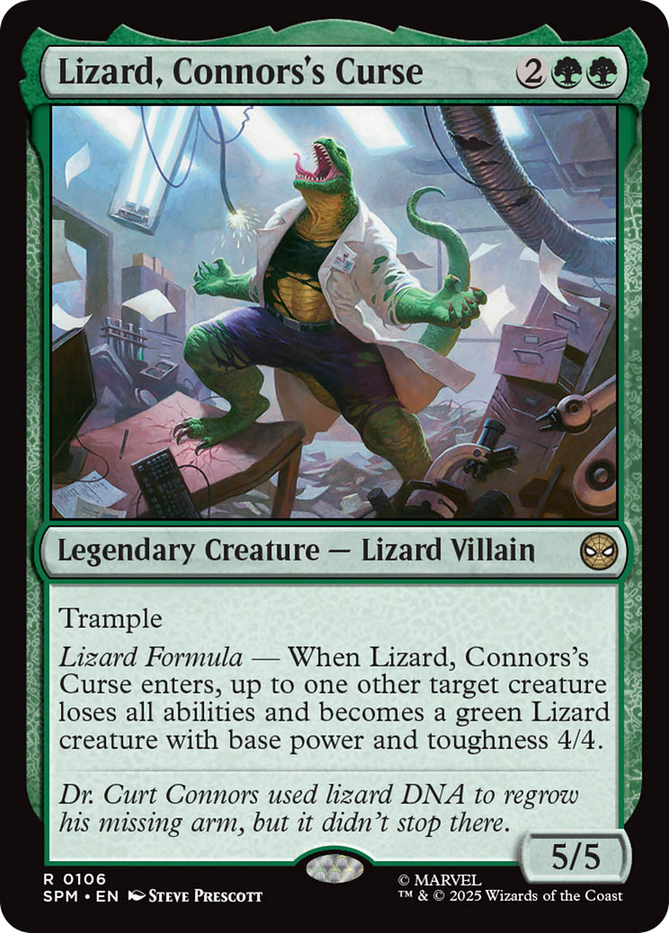 Lizard, Connors's Curse [Marvel's Spider-Man] - Magic: The Gathering - Card Brawlers | Quebec | Canada |