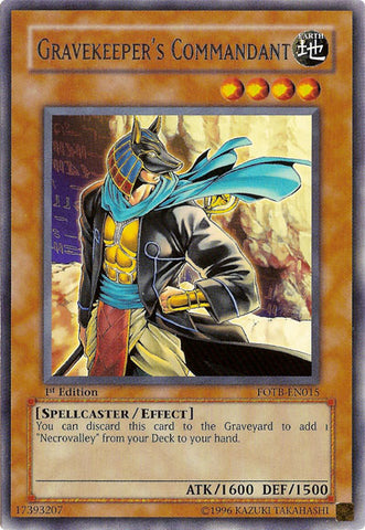 Gravekeeper's Commandant [FOTB-EN015] Rare - Yu-Gi-Oh! - Card Brawlers | Quebec | Canada |
