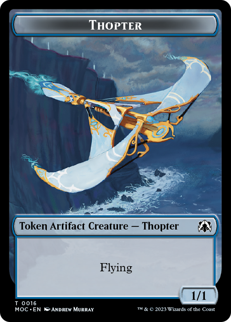 Thopter // Gold Double-Sided Token [March of the Machine Commander Tokens] - Magic: The Gathering - Card Brawlers | Quebec | Canada |