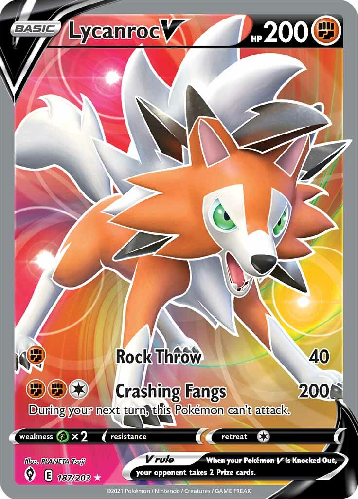 Lycanroc V (187/203) [Sword & Shield: Evolving Skies] - Pokémon - Card Brawlers | Quebec | Canada |