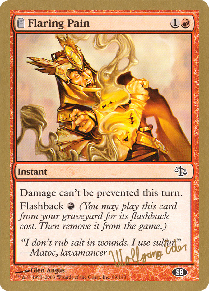 Flaring Pain (Wolfgang Eder) (SB) [World Championship Decks 2003] - Magic: The Gathering - Card Brawlers | Quebec | Canada |