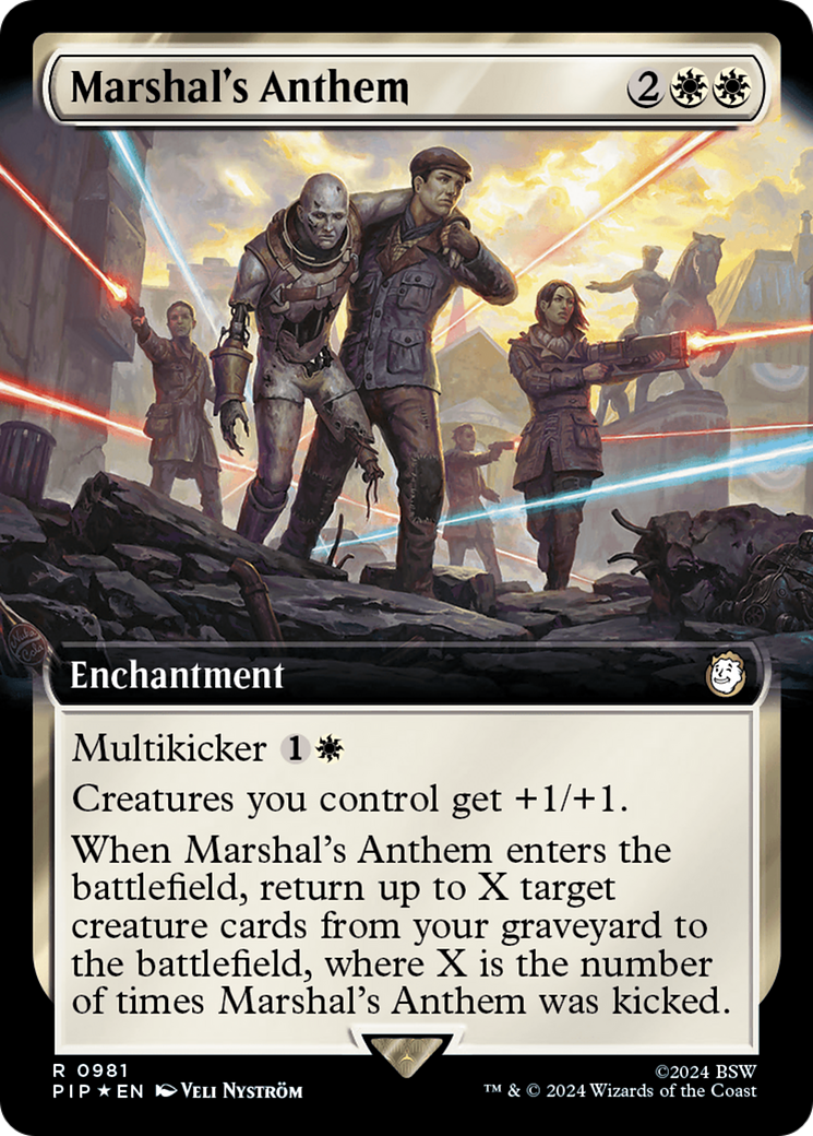 Marshal's Anthem (Extended Art) (Surge Foil) [Fallout] - Magic: The Gathering - Card Brawlers | Quebec | Canada |