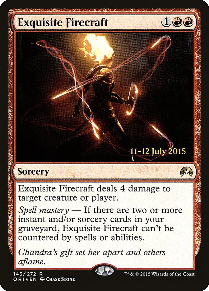 Exquisite Firecraft [Magic Origins Prerelease Promos] - Magic: The Gathering - Card Brawlers | Quebec | Canada |