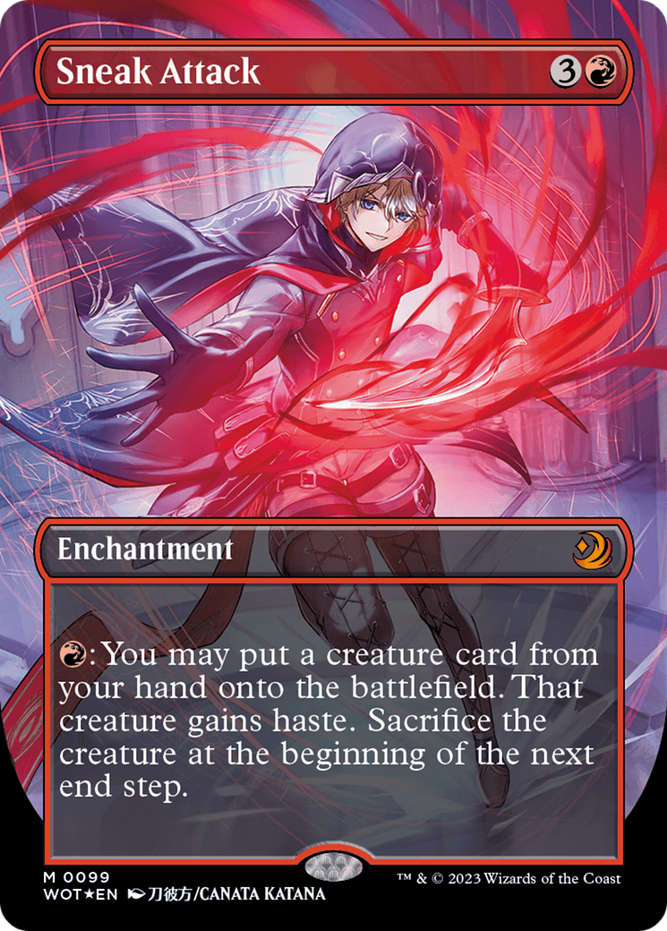 Sneak Attack (Anime Borderless) (Confetti Foil) [Wilds of Eldraine: Enchanting Tales] - Magic: The Gathering - Card Brawlers | Quebec | Canada |