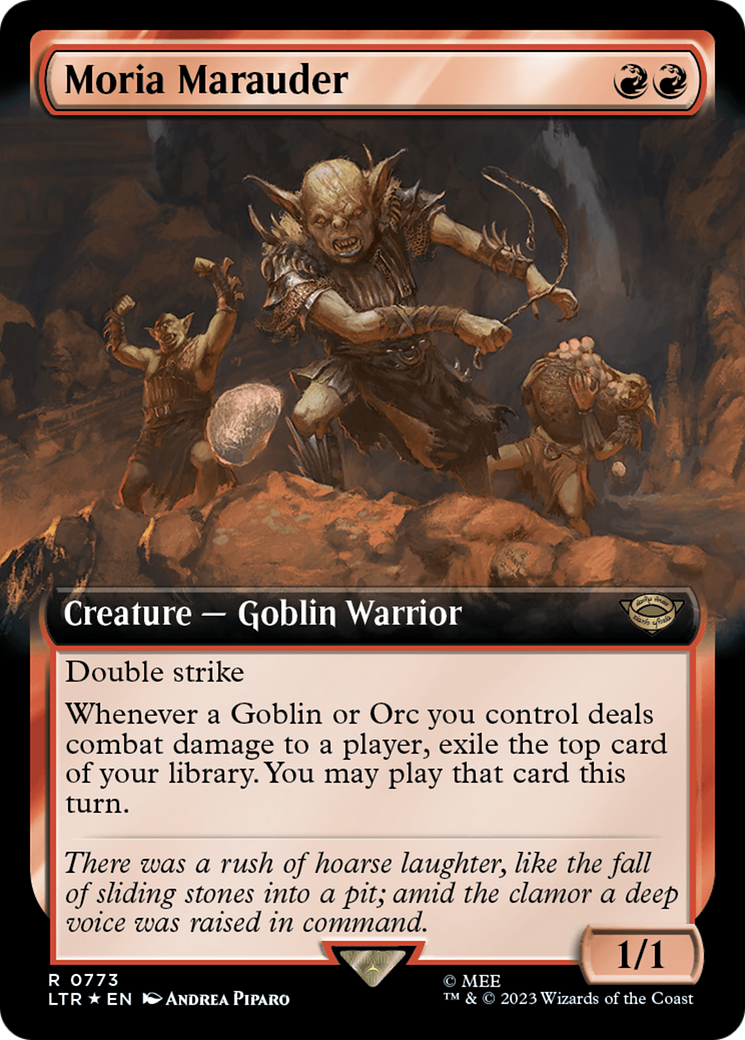 Moria Marauder (Extended Art) (Surge Foil) [The Lord of the Rings: Tales of Middle-Earth] - Magic: The Gathering - Card Brawlers | Quebec | Canada |