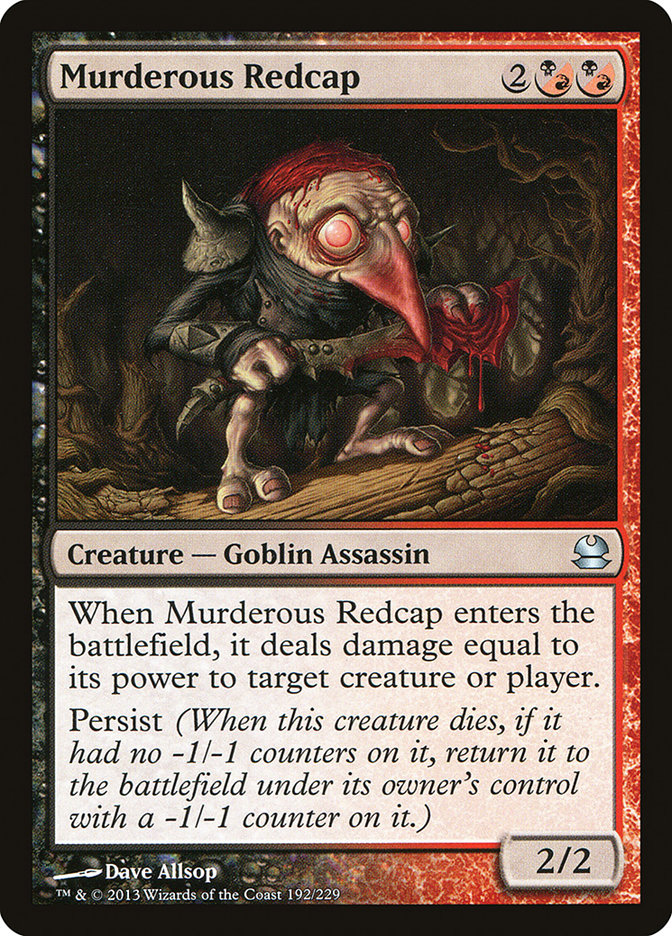 Murderous Redcap [Modern Masters] - Magic: The Gathering - Card Brawlers | Quebec | Canada |
