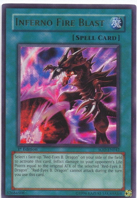 Inferno Fire Blast [SOD-EN042] Ultra Rare - Yu-Gi-Oh! - Card Brawlers | Quebec | Canada |