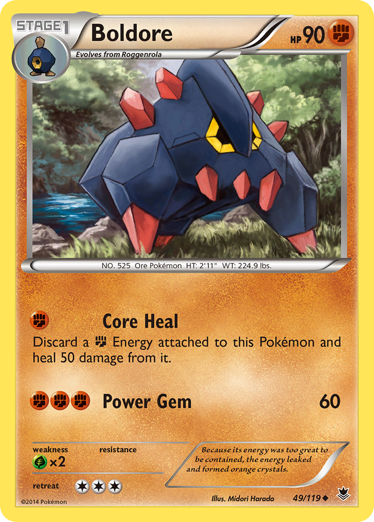 Boldore (49/119) [XY: Phantom Forces] - Pokémon - Card Brawlers | Quebec | Canada |
