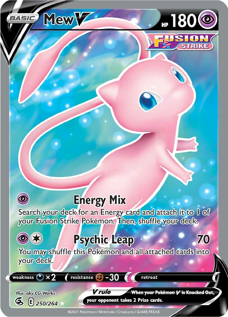 Mew V (250/264) [Sword & Shield: Fusion Strike] - Pokémon - Card Brawlers | Quebec | Canada |