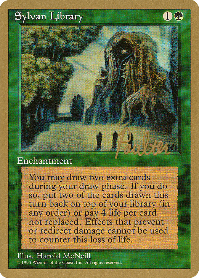 Sylvan Library (Preston Poulter) [Pro Tour Collector Set] - Magic: The Gathering - Card Brawlers | Quebec | Canada |