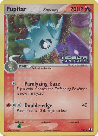 Pupitar (51/113) (Delta Species) (Stamped) [EX: Delta Species] - Pokémon - Card Brawlers | Quebec | Canada |