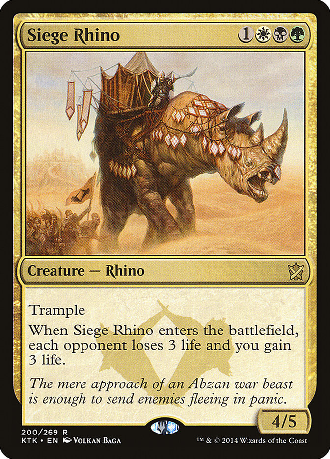 Siege Rhino [Khans of Tarkir] - Magic: The Gathering - Card Brawlers | Quebec | Canada |