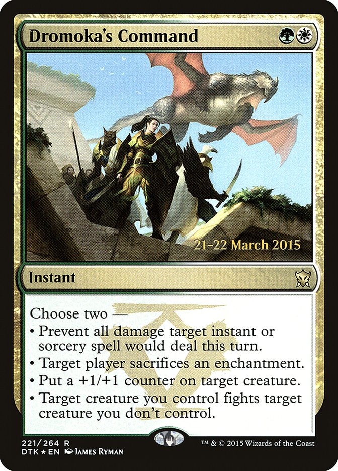 Dromoka's Command [Dragons of Tarkir Prerelease Promos] - Magic: The Gathering - Card Brawlers | Quebec | Canada |