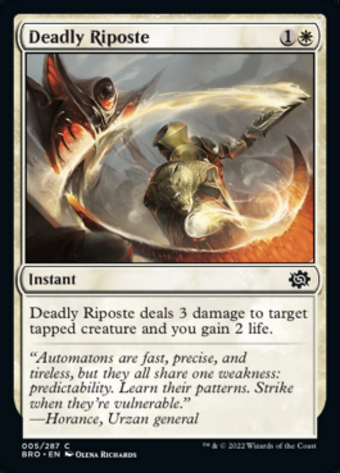 Deadly Riposte [The Brothers' War] - Magic: The Gathering - Card Brawlers | Quebec | Canada |