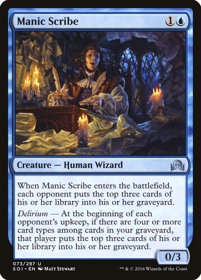 Manic Scribe [Shadows over Innistrad] - Magic: The Gathering - Card Brawlers | Quebec | Canada |