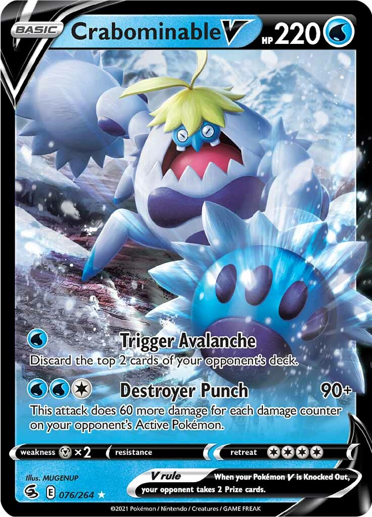 Crabominable V (076/264) [Sword & Shield: Fusion Strike] - Pokémon - Card Brawlers | Quebec | Canada |