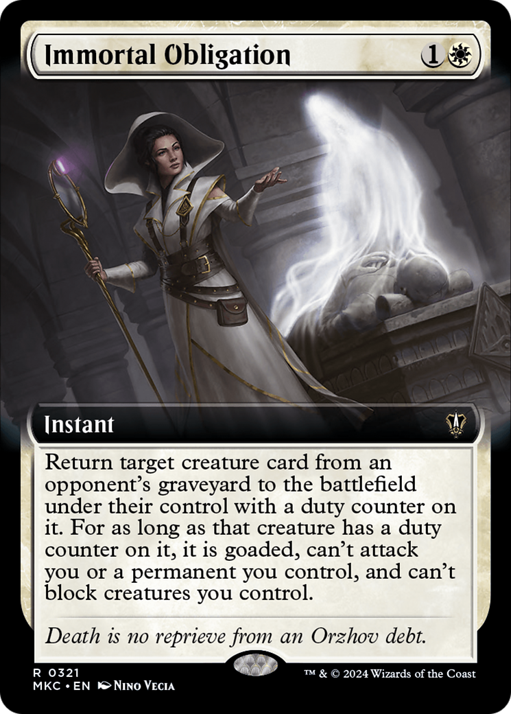 Immortal Obligation (Extended Art) [Murders at Karlov Manor Commander] - Magic: The Gathering - Card Brawlers | Quebec | Canada |
