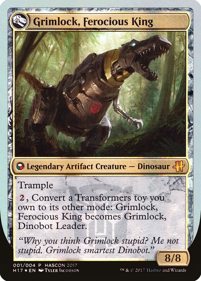 Grimlock, Dinobot Leader // Grimlock, Ferocious King [HasCon 2017] - Magic: The Gathering - Card Brawlers | Quebec | Canada |
