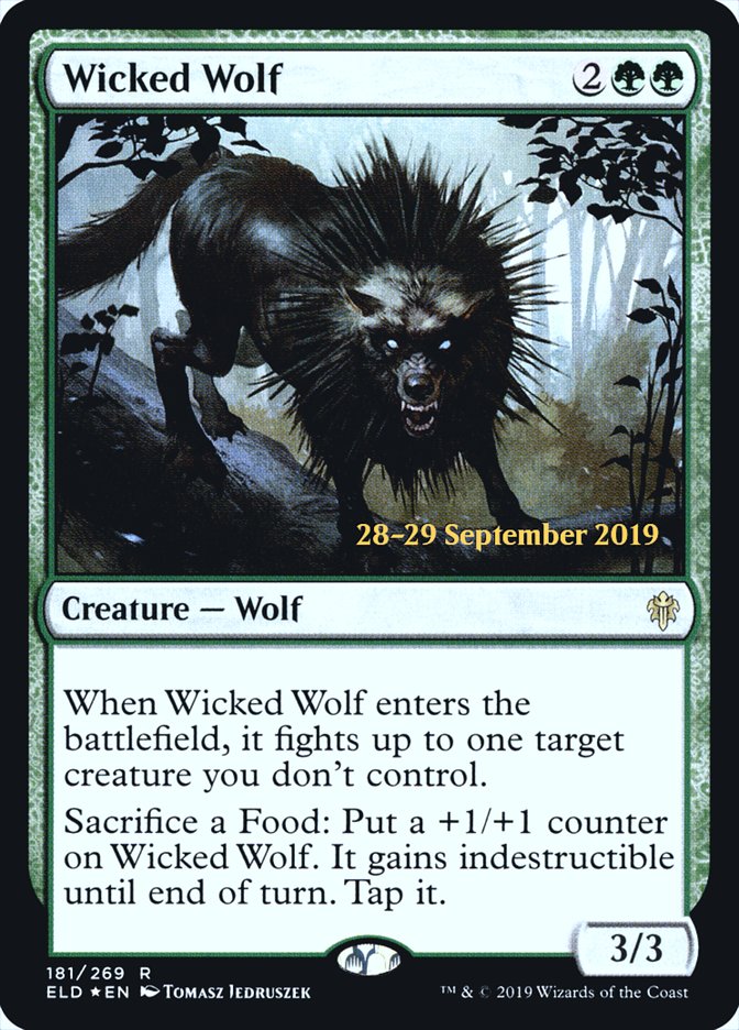 Wicked Wolf [Throne of Eldraine Prerelease Promos] - Magic: The Gathering - Card Brawlers | Quebec | Canada |