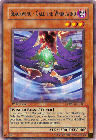 Blackwing - Gale the Whirlwind [CRMS-EN008] Rare - Yu-Gi-Oh! - Card Brawlers | Quebec | Canada |