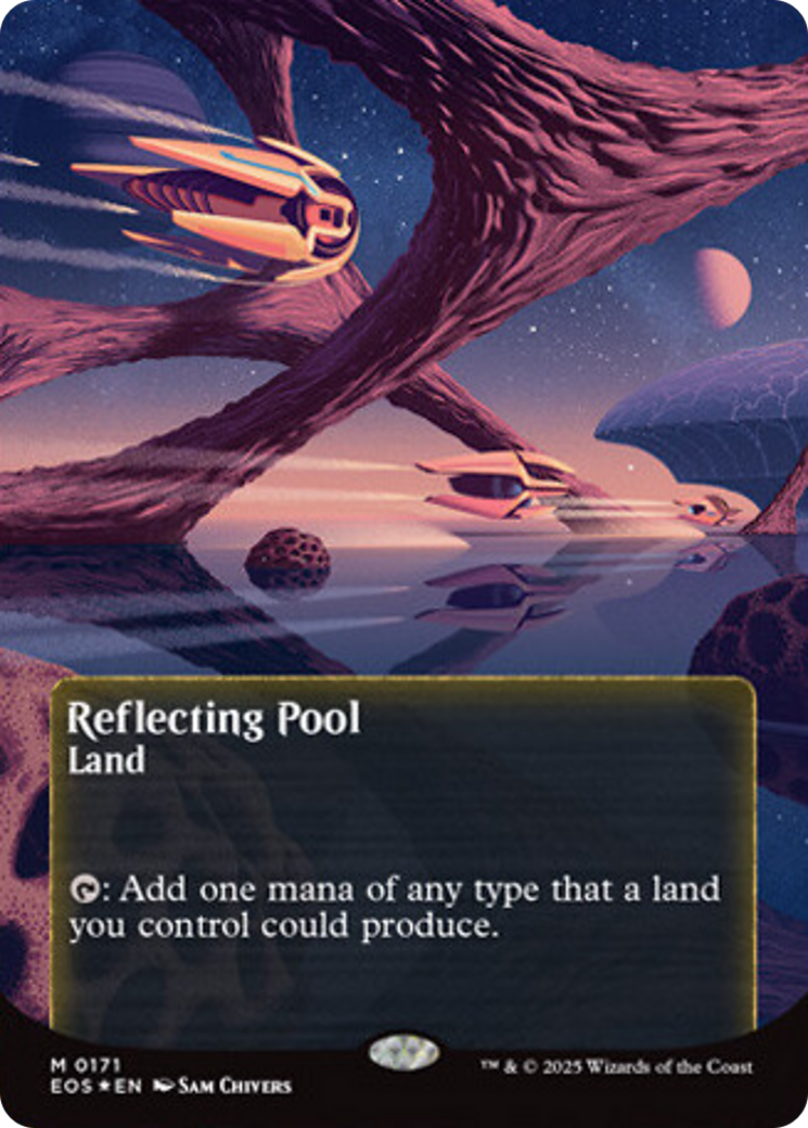 Reflecting Pool (0171) (Borderless) (Galaxy Foil) [Edge of Eternities: Stellar Sights] - Magic: The Gathering - Card Brawlers | Quebec | Canada |