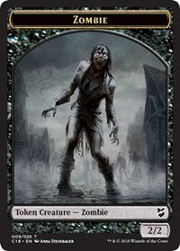 Zombie // Shapeshifter Double-Sided Token [Commander 2018 Tokens] - Magic: The Gathering - Card Brawlers | Quebec | Canada |
