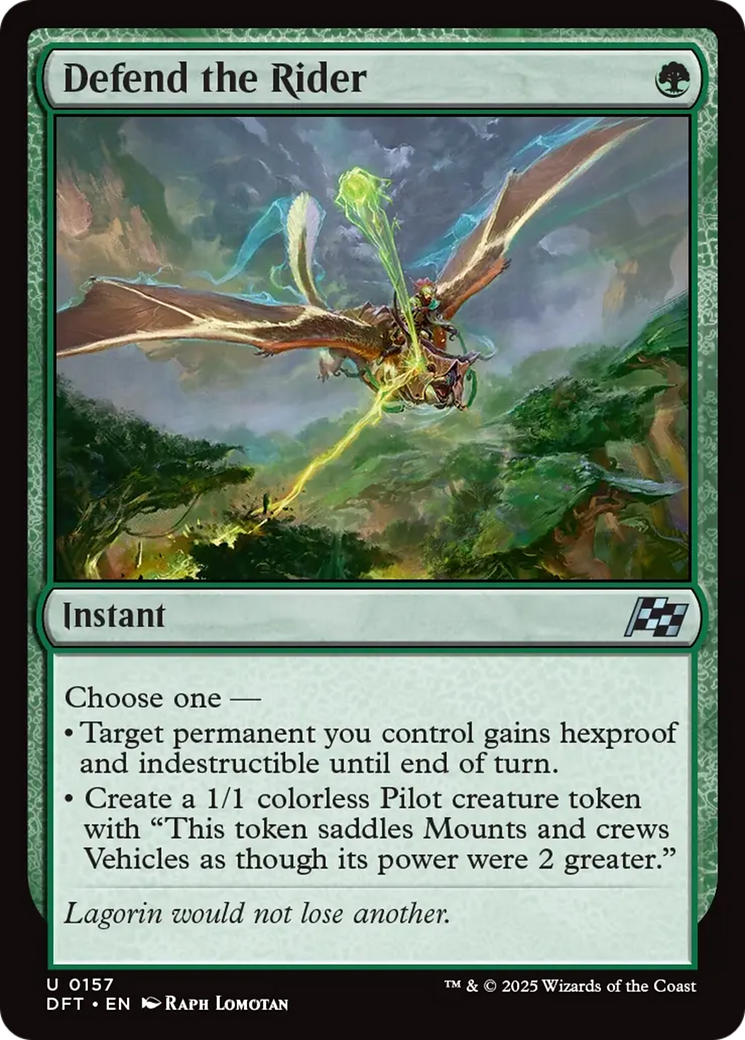 Defend the Rider [Aetherdrift] - Magic: The Gathering - Card Brawlers | Quebec | Canada |