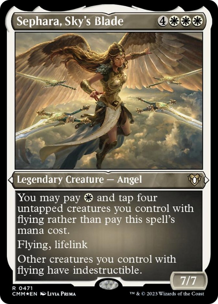 Sephara, Sky's Blade (Foil Etched) [Commander Masters] - Magic: The Gathering - Card Brawlers | Quebec | Canada |