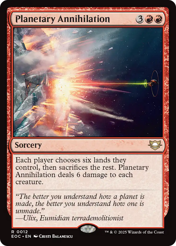 Planetary Annihilation [Edge of Eternities Commander] - Magic: The Gathering - Card Brawlers | Quebec | Canada |