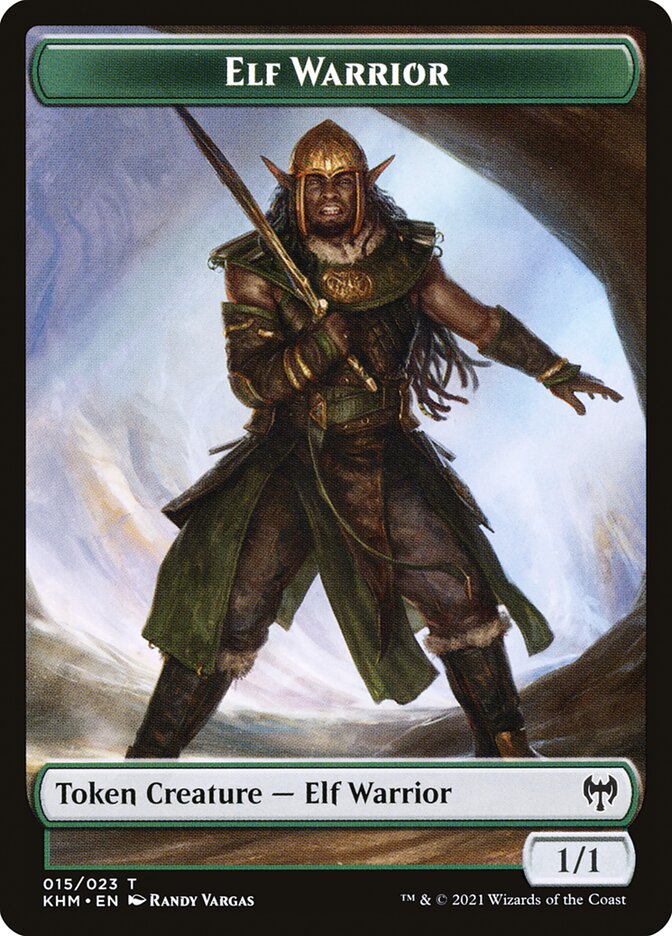 Elemental // Elf Warrior Double-Sided Token [Kaldheim Commander Tokens] - Magic: The Gathering - Card Brawlers | Quebec | Canada |