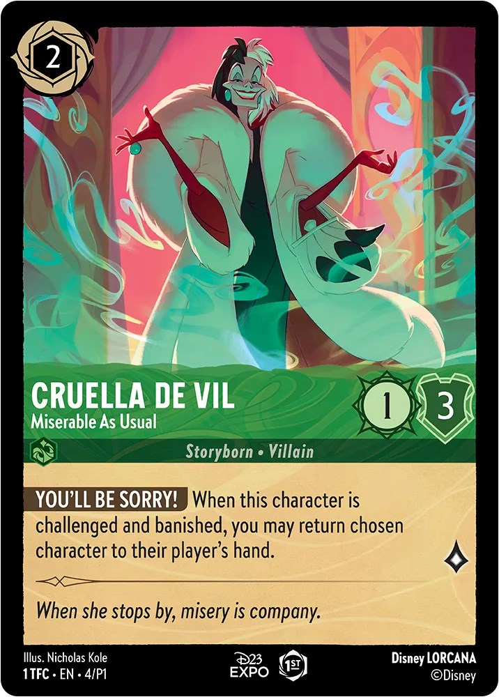 Cruella de Vil (4) [D23 Promos] - Disney - Card Brawlers | Quebec | Canada |