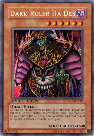 Dark Ruler Ha Des [MC1-EN006] Secret Rare - Yu-Gi-Oh! - Card Brawlers | Quebec | Canada |