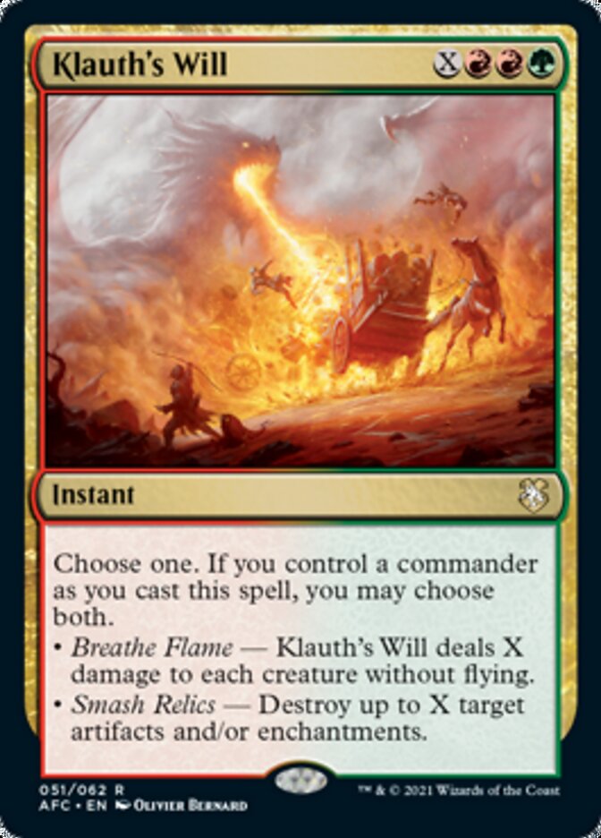 Klauth's Will [Dungeons & Dragons: Adventures in the Forgotten Realms Commander] - Magic: The Gathering - Card Brawlers | Quebec | Canada |