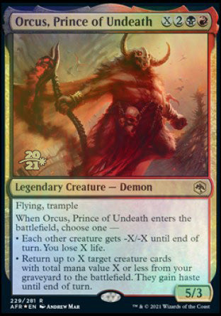 Orcus, Prince of Undeath [Dungeons & Dragons: Adventures in the Forgotten Realms Prerelease Promos] - Magic: The Gathering - Card Brawlers | Quebec | Canada |