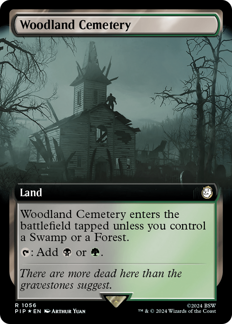 Woodland Cemetery (Extended Art) (Surge Foil) [Fallout] - Magic: The Gathering - Card Brawlers | Quebec | Canada |