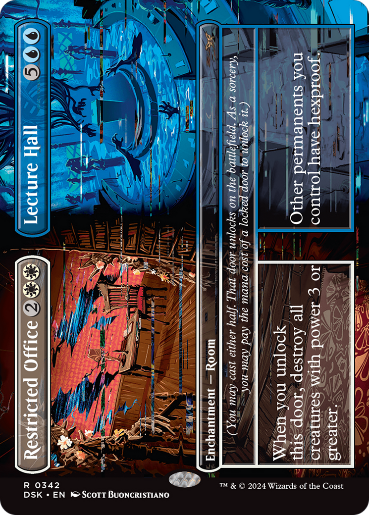 Restricted Office // Lecture Hall (Borderless) [Duskmourn: House of Horror] - Magic: The Gathering - Card Brawlers | Quebec | Canada |