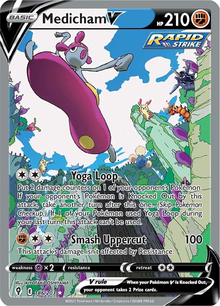Medicham V (186/203) [Sword & Shield: Evolving Skies] - Pokémon - Card Brawlers | Quebec | Canada |