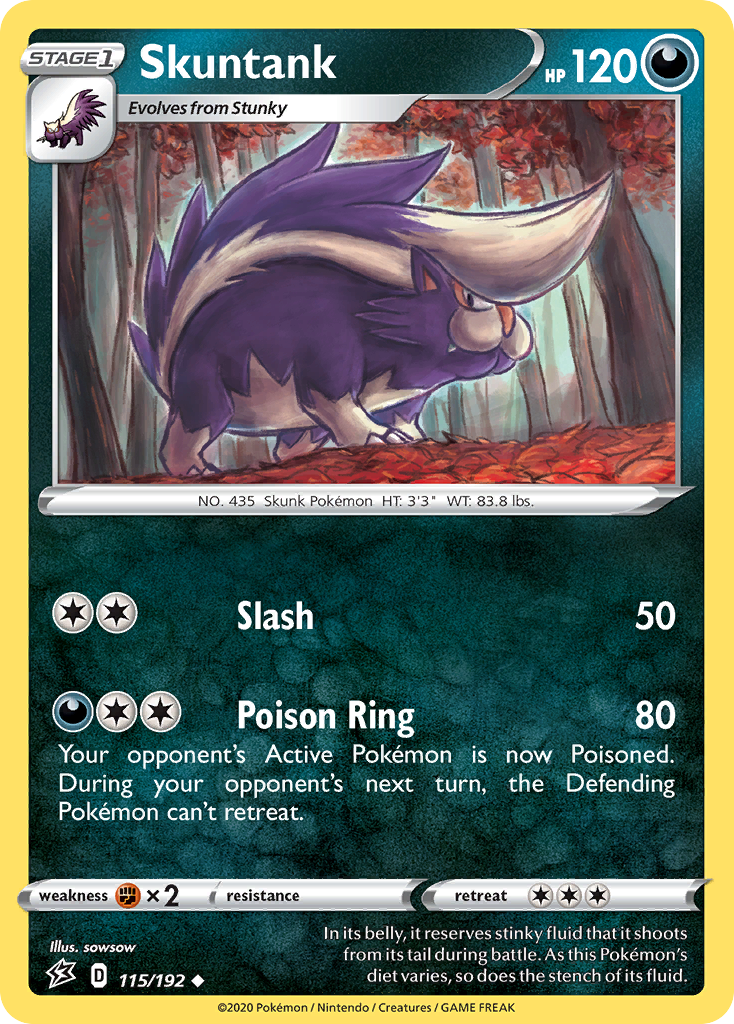 Skuntank (115/192) [Sword & Shield: Rebel Clash] - Pokémon - Card Brawlers | Quebec | Canada |