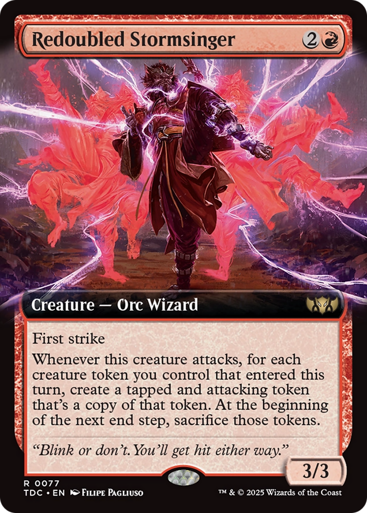 Redoubled Stormsinger (Extended Art) [Tarkir: Dragonstorm Commander] - Magic: The Gathering - Card Brawlers | Quebec | Canada |