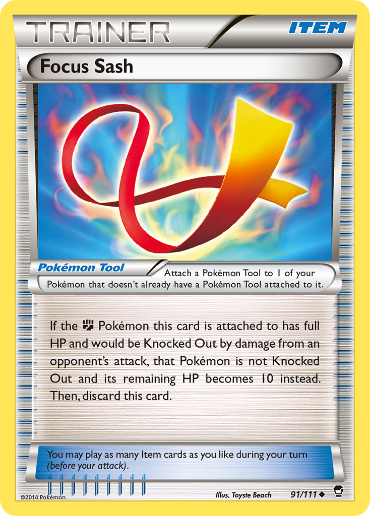 Focus Sash (91/111) [XY: Furious Fists] - Pokémon - Card Brawlers | Quebec | Canada |