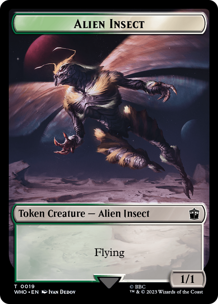 Mutant // Alien Insect Double-Sided Token [Doctor Who Tokens] - Magic: The Gathering - Card Brawlers | Quebec | Canada |