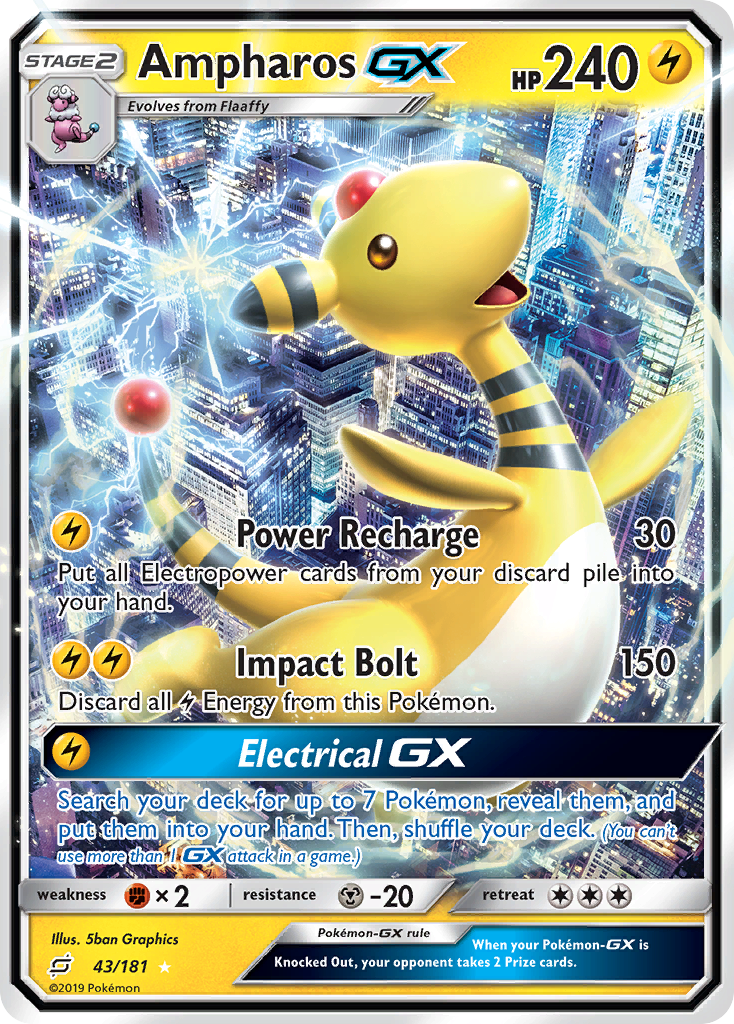 Ampharos GX (43/181) [Sun & Moon: Team Up] - Pokémon - Card Brawlers | Quebec | Canada |