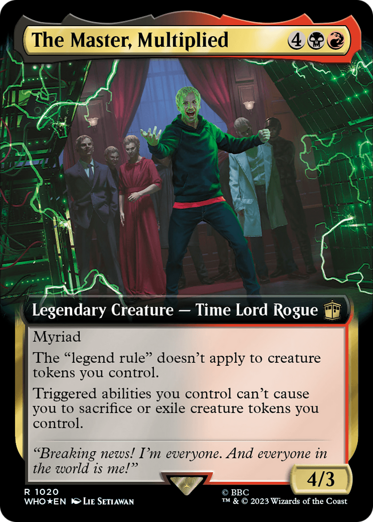 The Master, Multiplied (Extended Art) (Surge Foil) [Doctor Who] - Magic: The Gathering - Card Brawlers | Quebec | Canada |