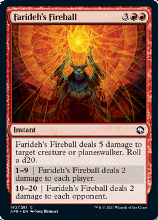 Farideh's Fireball [Dungeons & Dragons: Adventures in the Forgotten Realms] - Magic: The Gathering - Card Brawlers | Quebec | Canada |
