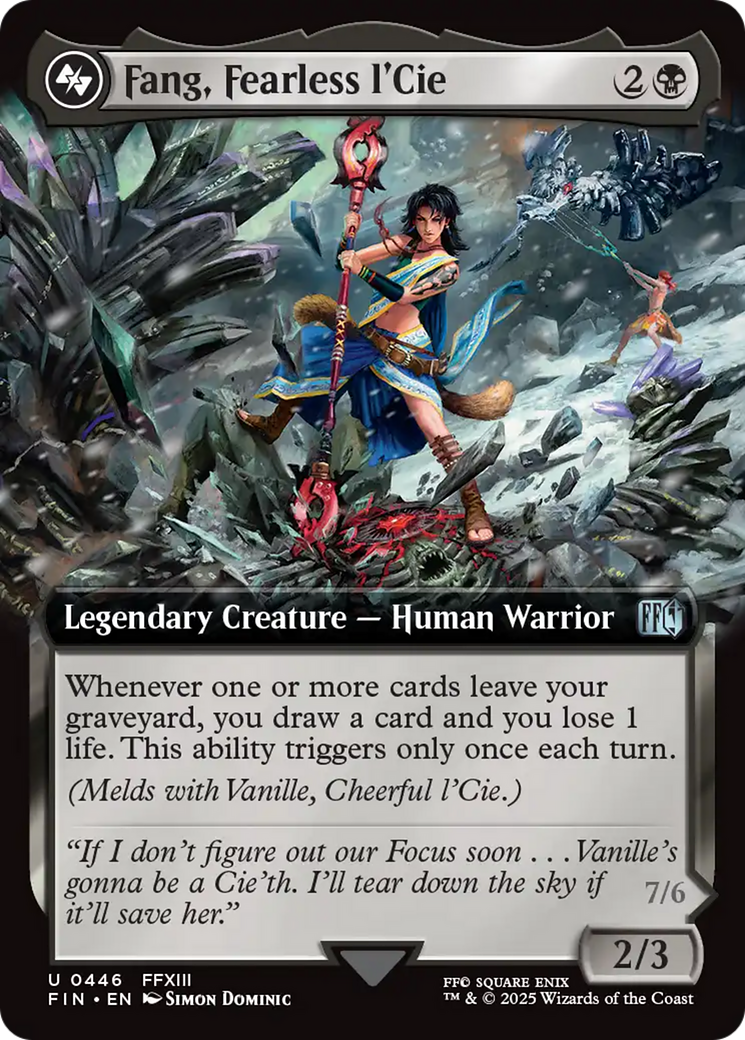 Fang, Fearless l'Cie (Extended Art) [FINAL FANTASY] - Magic: The Gathering - Card Brawlers | Quebec | Canada |