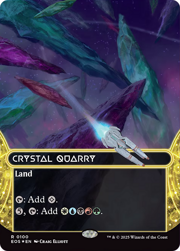 Crystal Quarry (0100) (Borderless) (Galaxy Foil) [Edge of Eternities: Stellar Sights] - Magic: The Gathering - Card Brawlers | Quebec | Canada |